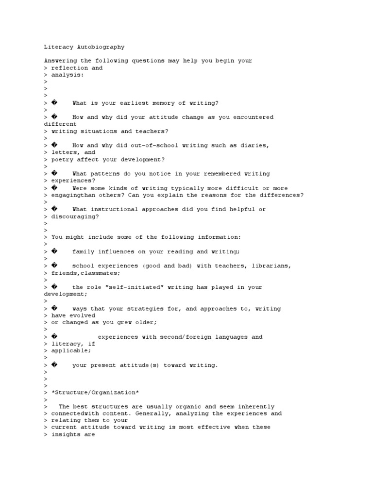 Critical literacy autobiography picture