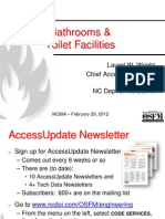 Bathrooms & Toilet Facilities: Laurel W. Wright Chief Accessibility Code Consultant NC Dept of Ins/OSFM