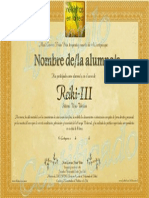 Certificado Reiki-III Por Reikistas en La Red - Cartagena