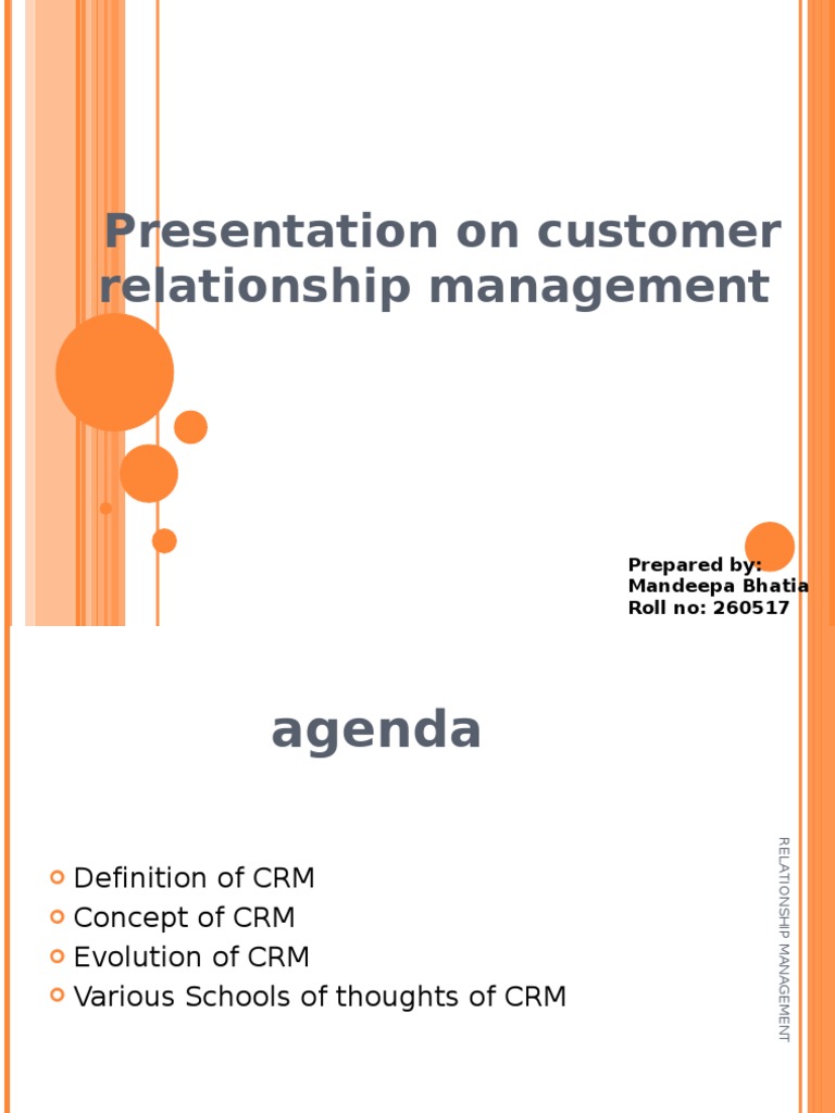 Overview of Customer Relationship Management | PDF | Marketing ...
