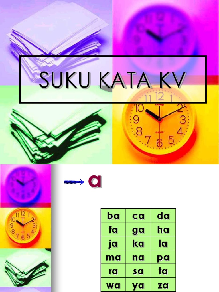 Contoh 1 - Suku Kata Akhiran - A,i