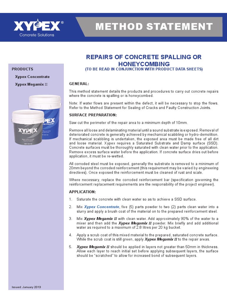 TDS Xypex Concentrate&Xypex Megamix II PDF Corrosion Concrete