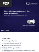 Secure Programming with the Zend Framework