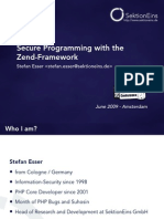 Secure Programming with the Zend Framework