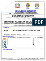 CENTRO DI RACCOLTA COMUNALE COSENZA R-01 Relazione Tecnico-Descrittiva PDF