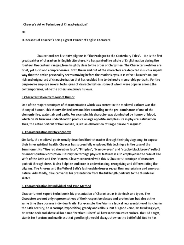 The Lost Art Of Character Creation Lessons From Chaucer - ok2snf6
