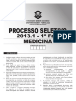 Processo seletivo Unifor 2013.1 Medicina 1a fase
