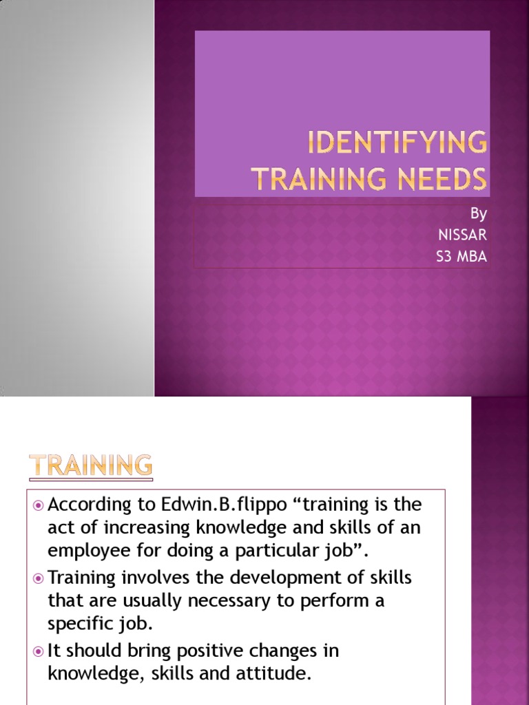 Identifyingtraininng Needs | PDF | Employment | Resource