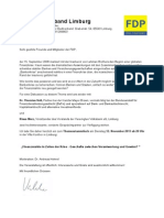FDP Stadtverband Limburg - Einladung zum Stammtisch am 12.11.2013