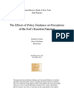 The Effects of Policy Guidance on Perceptions of the Fed’s Reaction Function 