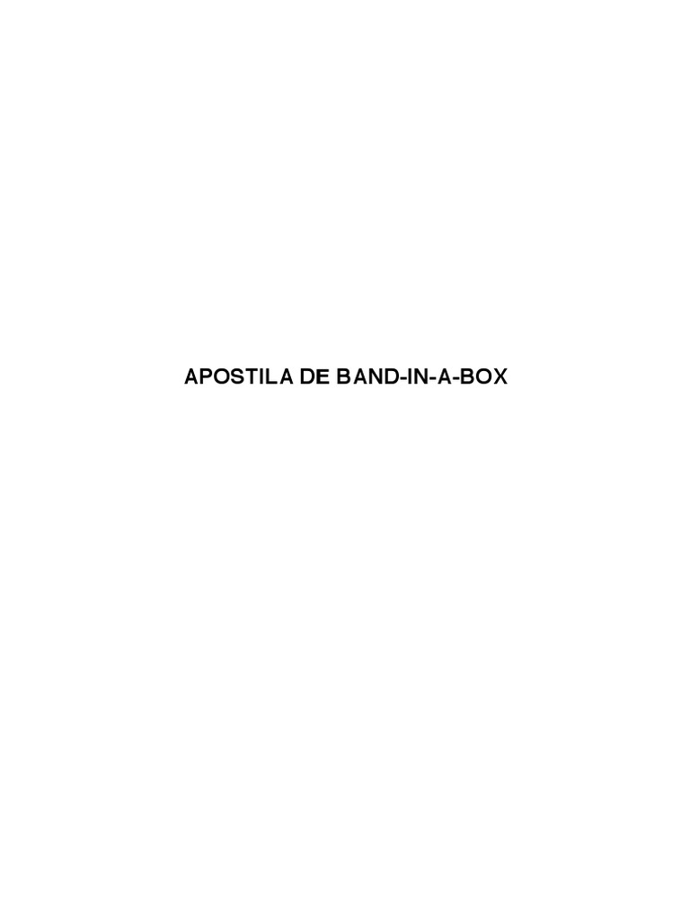 Band in A Box Apostila PDF Acorde (música) Microsoft Windows