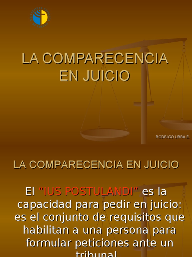Concepto de Comparecencia en Juicio | PDF | Ley procesal | Virtud