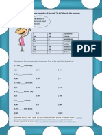 Look at The Table With Some Examples of The Verb "To Be" Then Do The Exercises