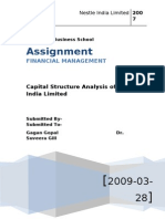 CAPITAL STRUCTURE ANALYSIS OF NESTLE INDIA LIMITED