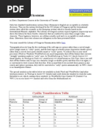 Transliterating Ukrainian: Cyrillic Transliteration Table