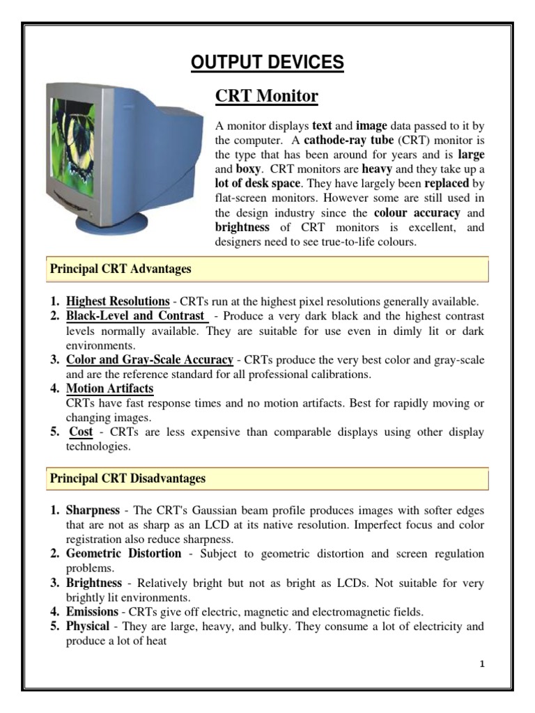 assignment on input and output devices of computer pdf