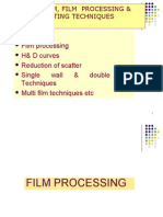 X-Ray Film Film Processing H& D Curves Reduction of Scatter Single Wall & Double Wall Techniques Multi Film Techniques Etc