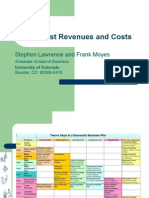 Forecast Revenues and Costs: Stephen Lawrence and Frank Moyes