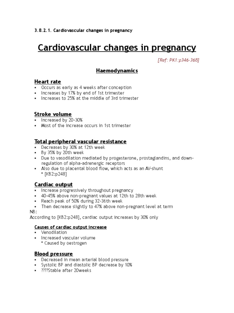 Cardiovascular Changes During Pregnancy | PDF | Luteinizing Hormone ...