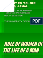 Role of Women in Life of A Man