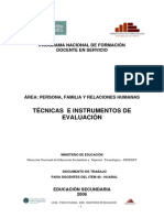 Tecnicas e Instrumentos de Evaluacion