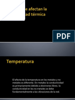 Factores que afectan la conductividad térmica