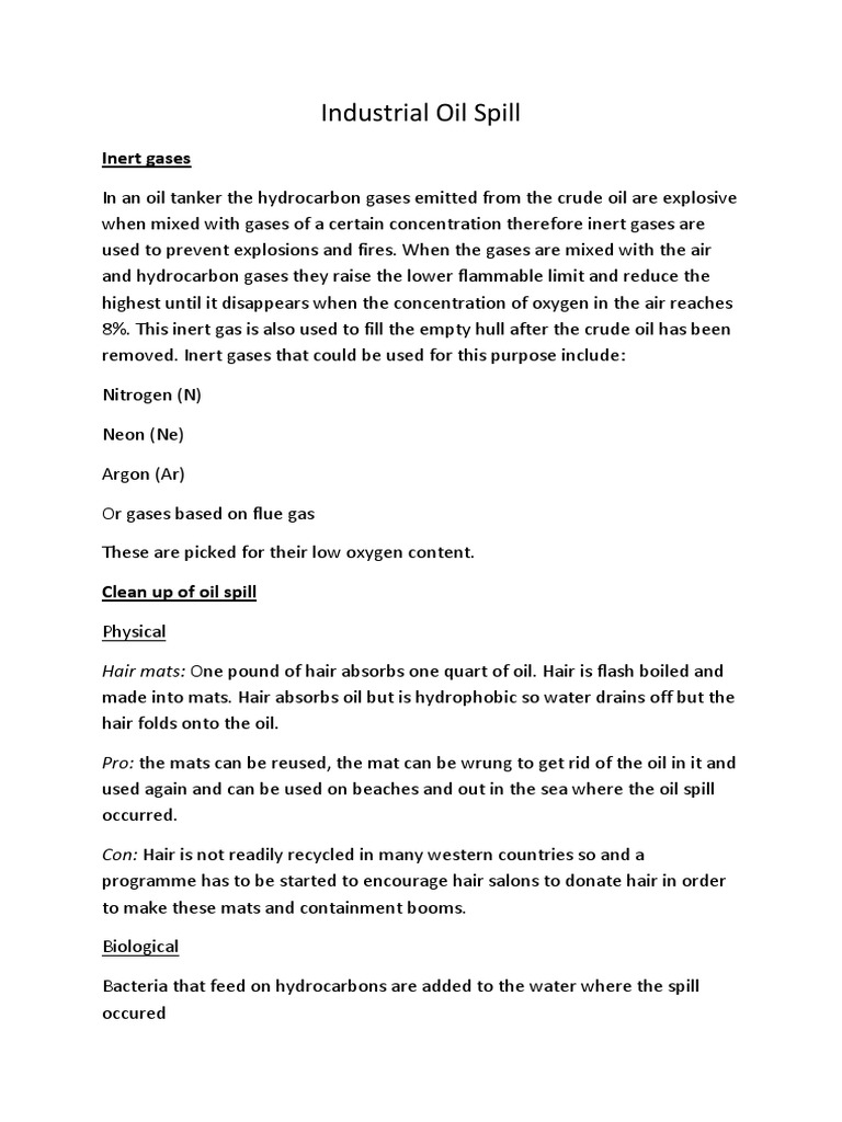 Industrial Oil Spill PDF