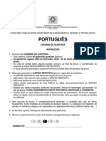 If Se 2010 if Se Professor Lingua Portuguesa Prova