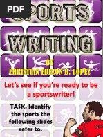 Download Sports Writingpptx by Christian Edezon Lopez SN181850011 doc pdf