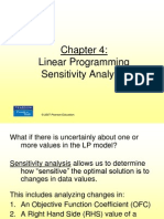 Chapter 4:Linear ProgrammingSensitivity Analysis