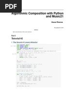 Download Algorithmic Composition with Pythonand Music21 - Tutorial 02 - The Sound of Lorenz Attractor by Oscar Riveros SN181869815 doc pdf
