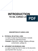 Introduction To Oil Cargo Loss