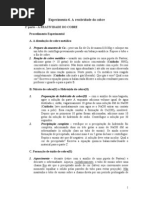 A Reatividade Do Cobre