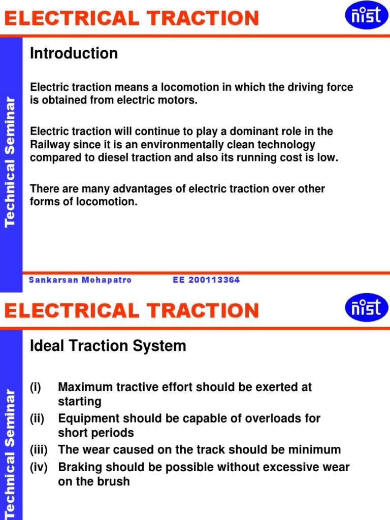 Elec Traction | PDF | Brake | Transportation Engineering