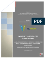 Factores influyen comportamiento consumidor