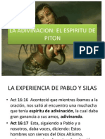 El espíritu de Pitón en la antigua adivinación