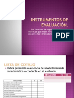 Instrumentos de Evaluación