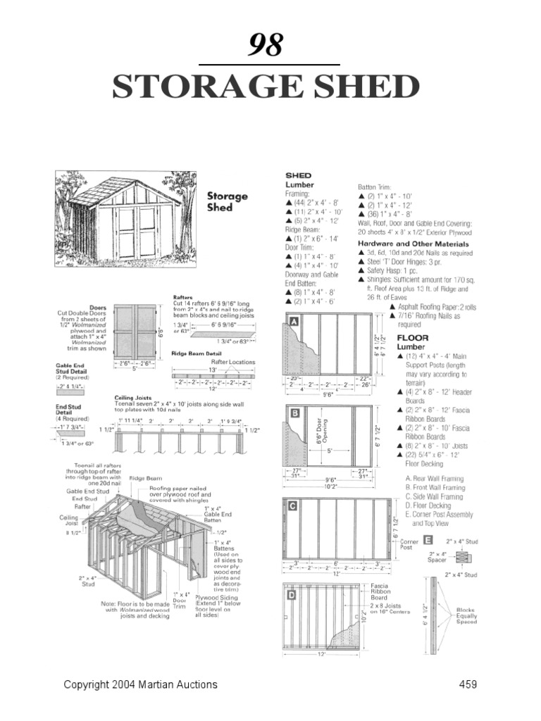 Storage Shed PDF | PDF