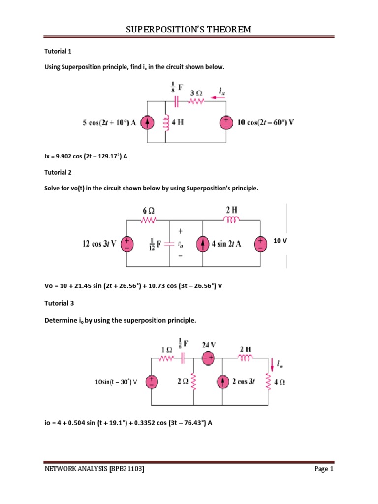 Tutorial Superposition | PDF | Teaching Methods & Materials | Science ...