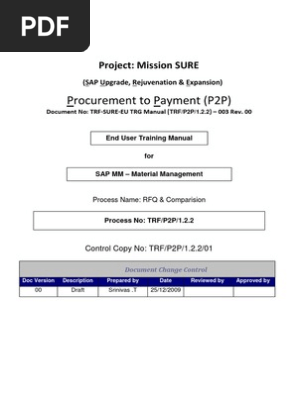 RFQ comparison