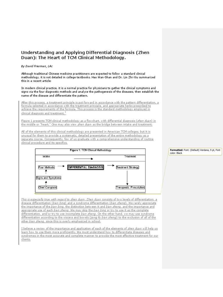 Understanding and Applying Differential Diagnosis PDF Traditional