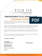 ASUN Cautionary Statement PDF