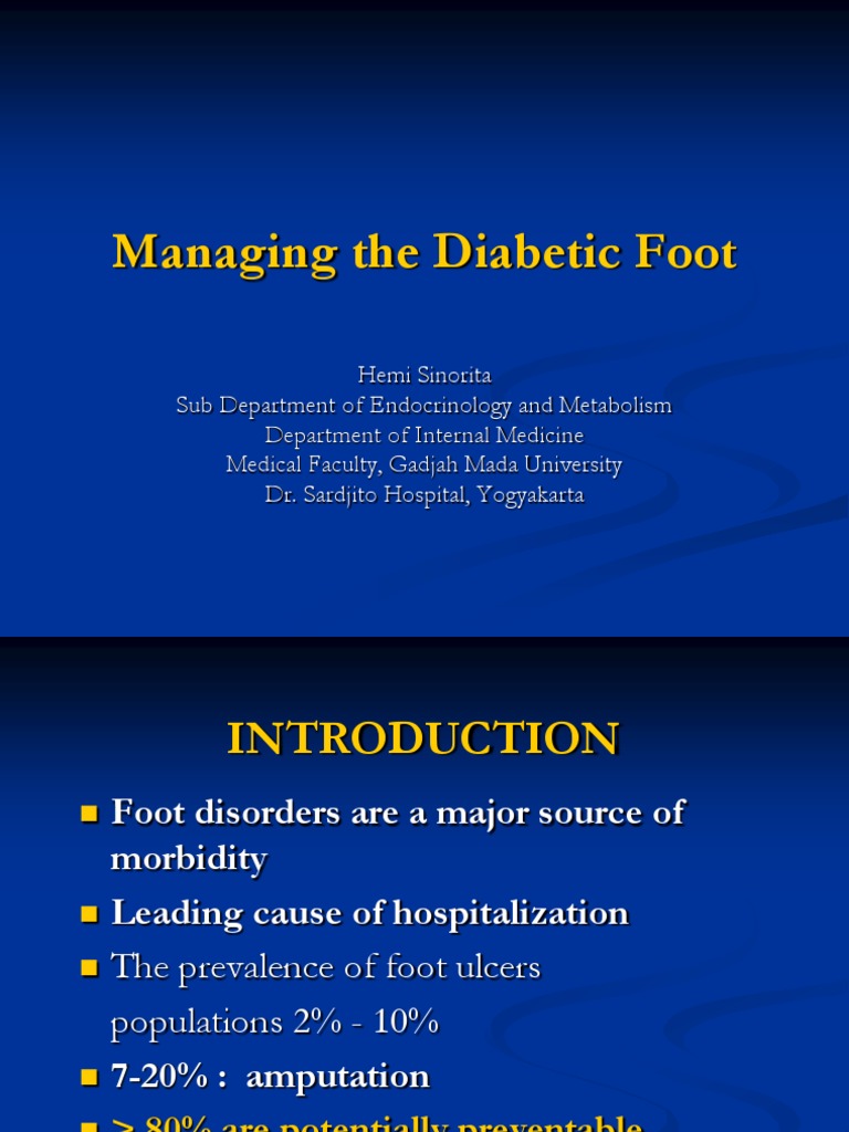 Managing The Diabetic Foot | PDF | Peripheral Neuropathy | Diabetes ...