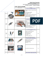 Test Hammer - Price List 2013