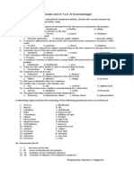 Periodic Test in T.L.E. IV (Cosmetology)