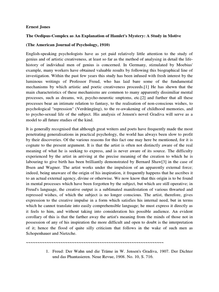 oedipus complex essay