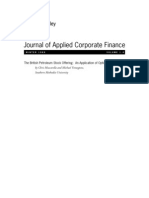 Journal of Applied Corporate Finance: The British Petroleum Stock Offering: An Application of Option Pricing