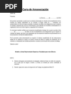 Carta de Amonestacion Laboral