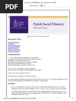 November 2013 CCUSA Parish Social Ministry News and Notes