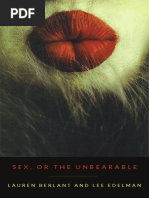Download Sex or the Unbearable by Lauren Berlant and Lee Edelman by Duke University Press SN182050208 doc pdf